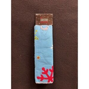 48 inch Blue felt‎ Christmas tree skirt